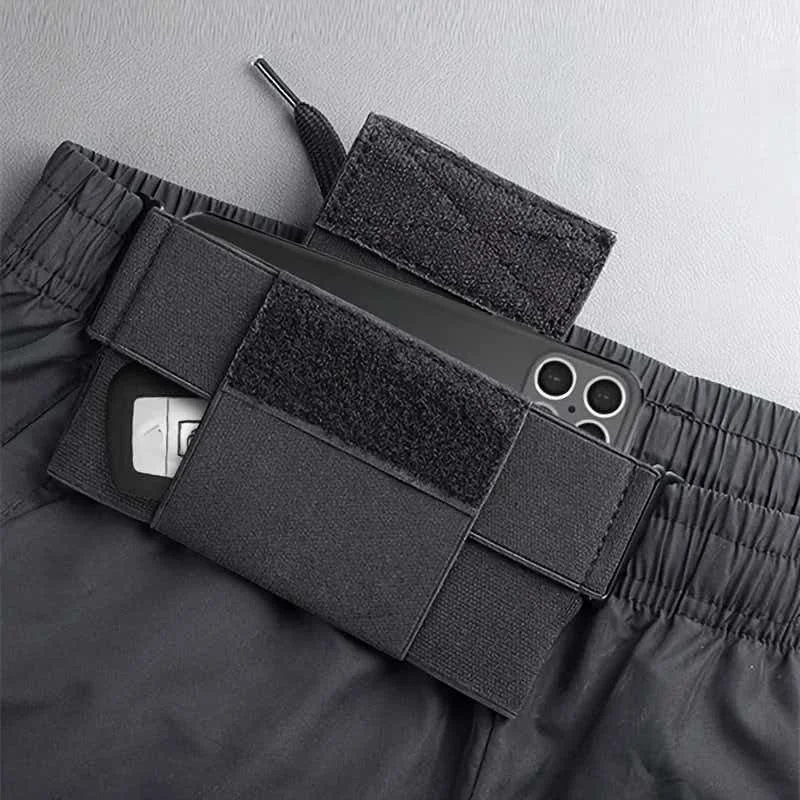 Running phone bag, men's and women's outdoor portable sports waist bag, fitness hiking horizontal elastic bag cover