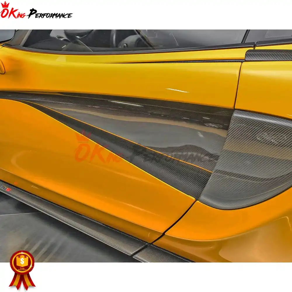 Dry Carbon Fiber Door Panel Trim Cover For Mclaren 540C 570S 570GT 2015-2020 Body Kit