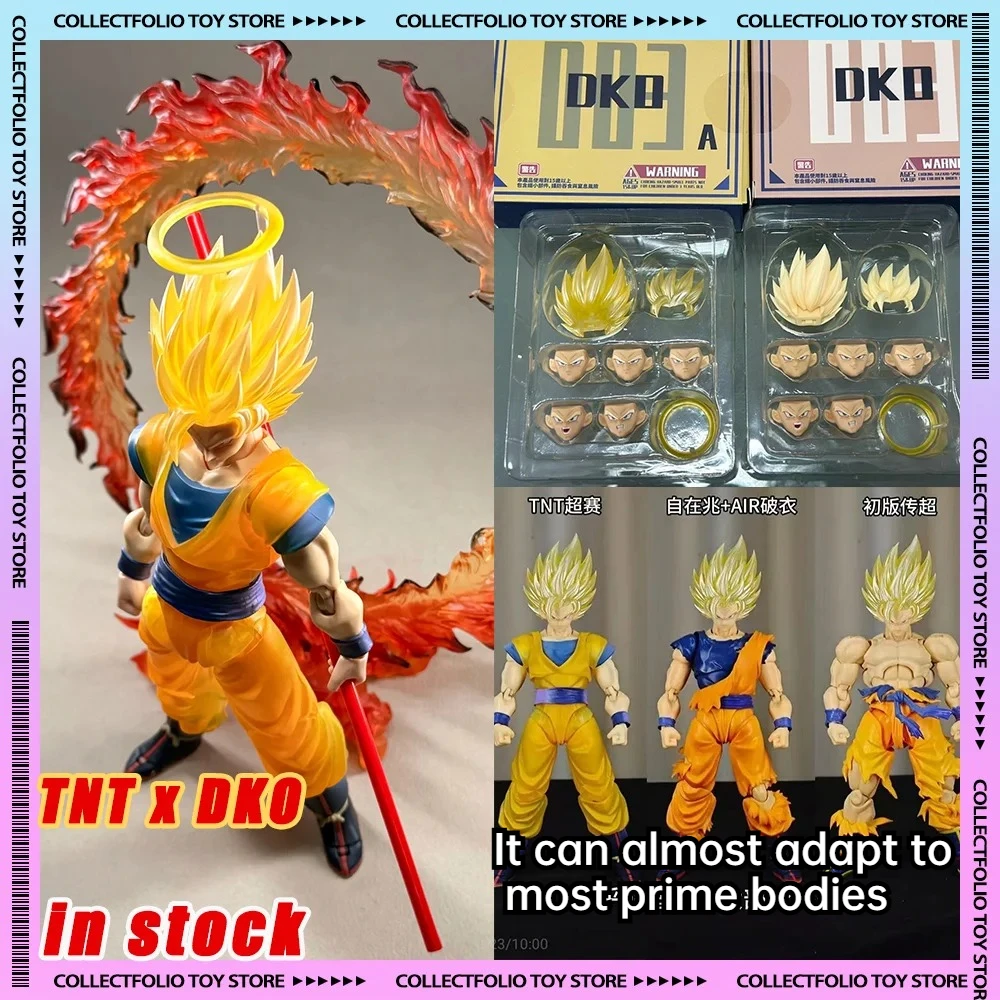 

In Stock DKO TOYS Goku Dragon Ball Z SHF DKO SSJ2 Super Saiyan 2 Son Goku Heads Accessories Headsculpt Anime Action Figure Gift