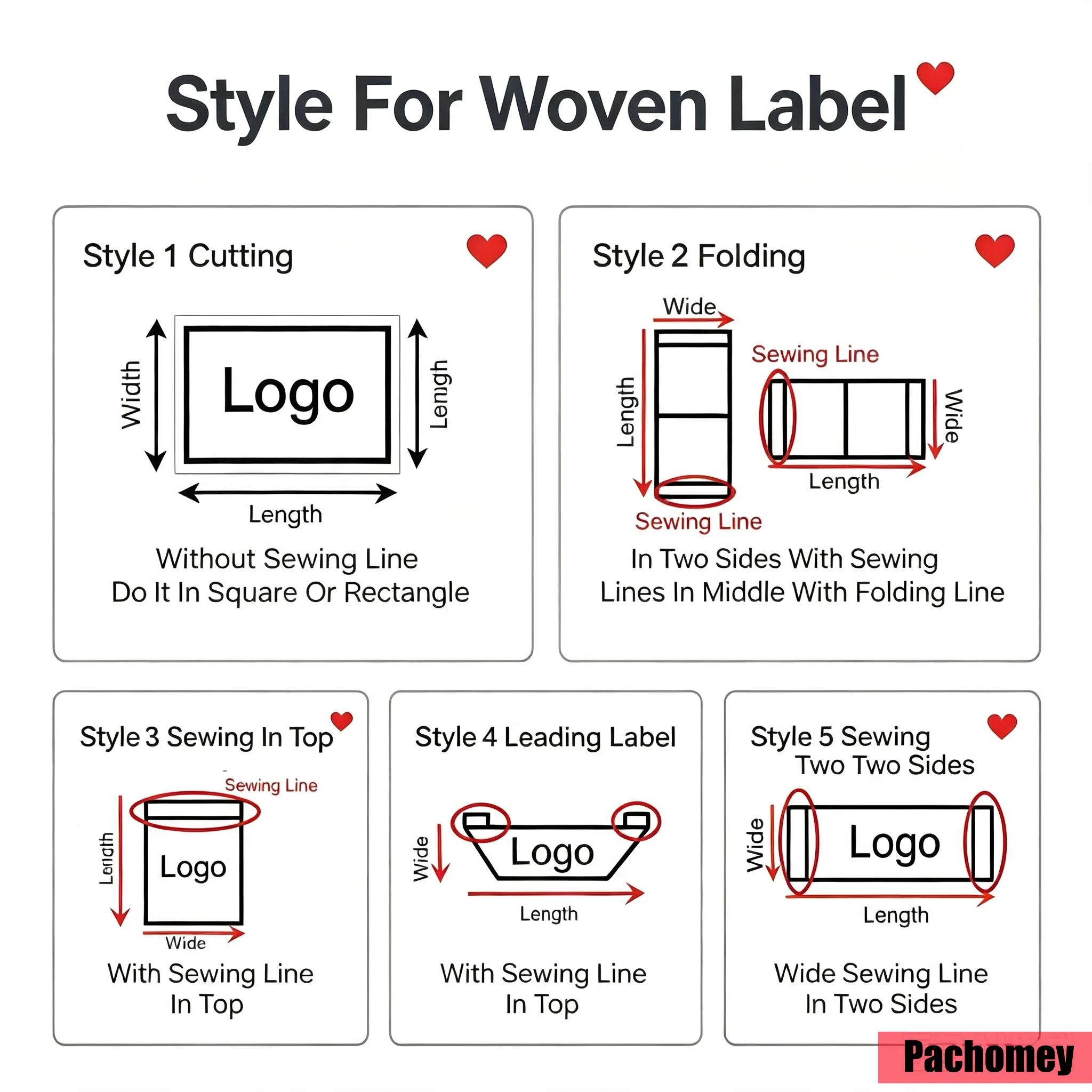 Custom Garment Labels Personalized Logo Washable Tags Emboridery Your Logo Clothes Accessories 25040301 - view 6