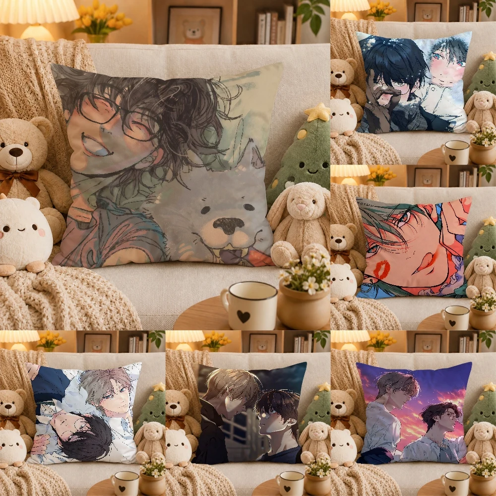 Anime L-Lost in the CloudPillow Case Plush Pillow Cases Home Decoration Pillow Cover for Sofa Bed Chair Living Room