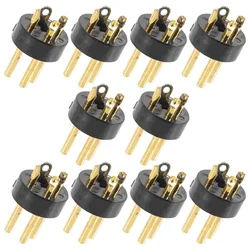 10pcs Connector 3 pin Gold plated for Microphone KTV Audio Conversion Adapter Speaker Accessories Mic