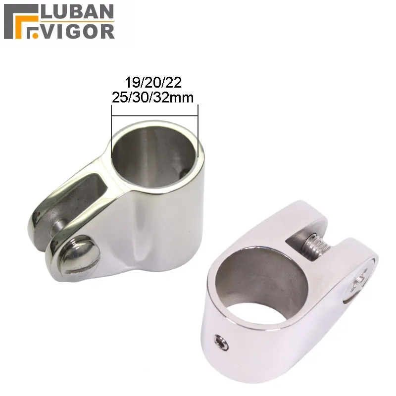 Marine Boat Pipe Tube Connector ID 19-32mm 316 Stainless Steel Fasteners Corrosion Resistant for RV Yacht Camping Sunshade
