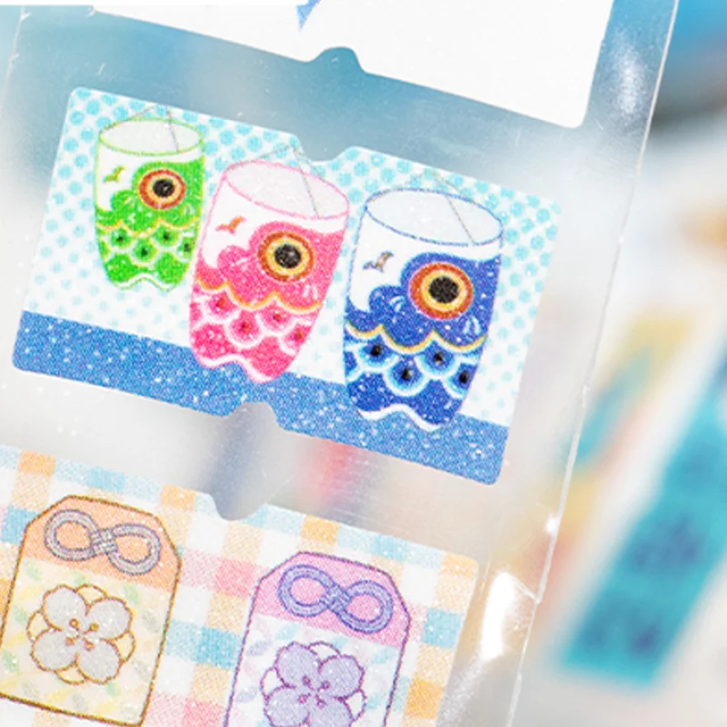 Étiquettes de Style japonais ancien temps, ruban découpé, manuel de Style ancien japonais, bande Mylar, cadre Photo pour Album, DIY bricolage, 4 rouleaux/4dags