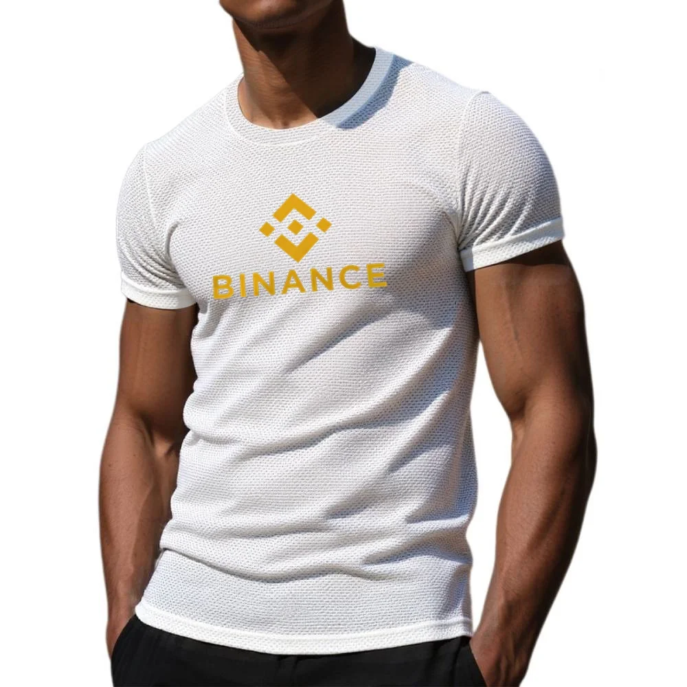 Binance التشفير التي شيرت الجاكار الخيزران عقدة القمم المحملة مرونة الحرير الجليد الرجال تي شيرت خفيفة الوزن مريحة قصيرة الأكمام القمصان #2