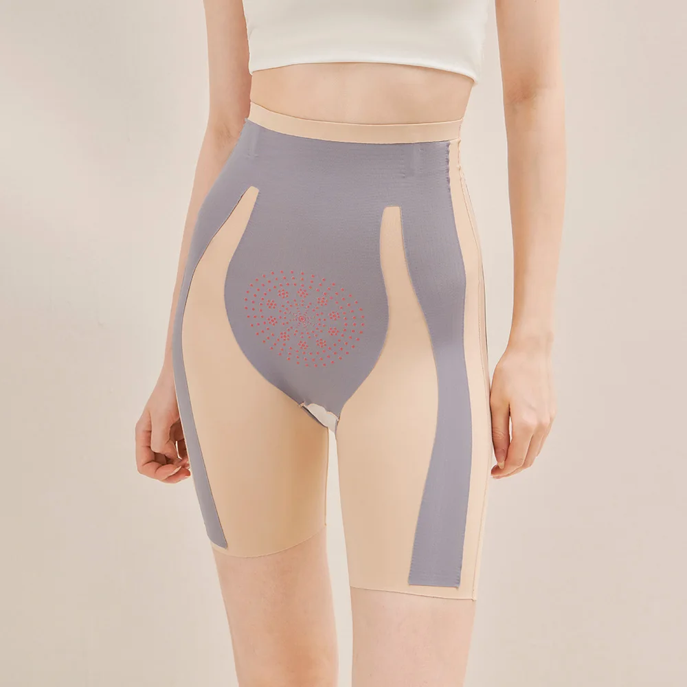 Pantalones cortos de cintura alta sin costuras para mujer, ropa interior deportiva, Bóxer, Control de barriga, elevación de cadera, seda de hielo, seguridad