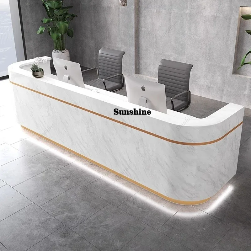 

Company Front Desk Display Beauty Salon Modern Commericial Design Industrial Desks Adult Design Receptionist Bureau Furniture F