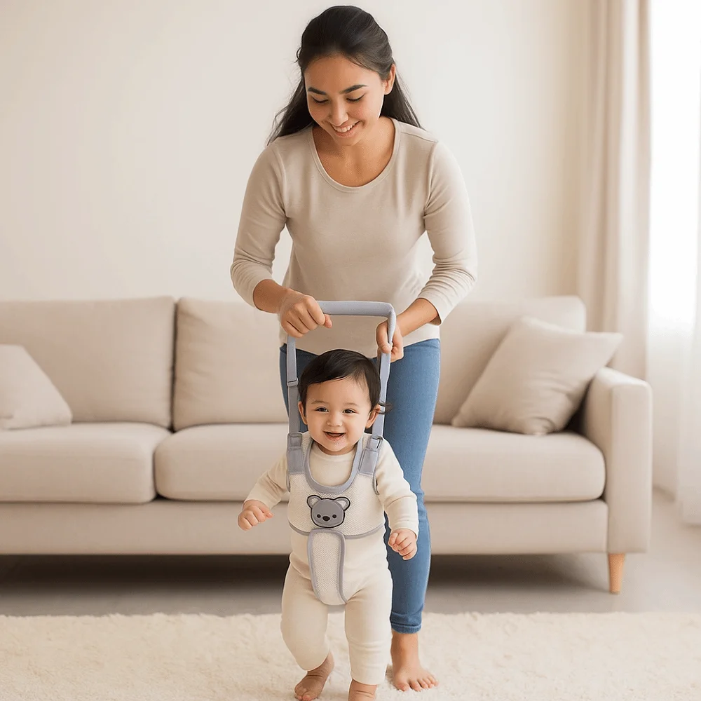 Safety Infant Walker Harness Breathable Adjustable Learning Walk Support Assist Trainer Long Handheld Toddler Assistant Belt