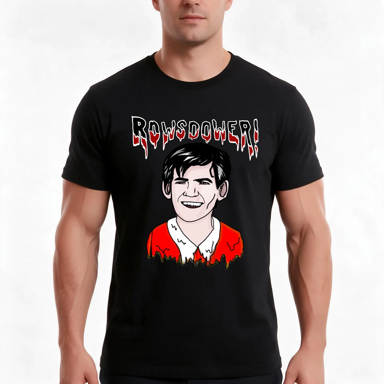 A Hearty Rowsdower! T-Shirt, Summer Casual Cotton Tee, Oversized Streetwear Tops, Vintage Graphic Print, Loose Fit Short Sleeve