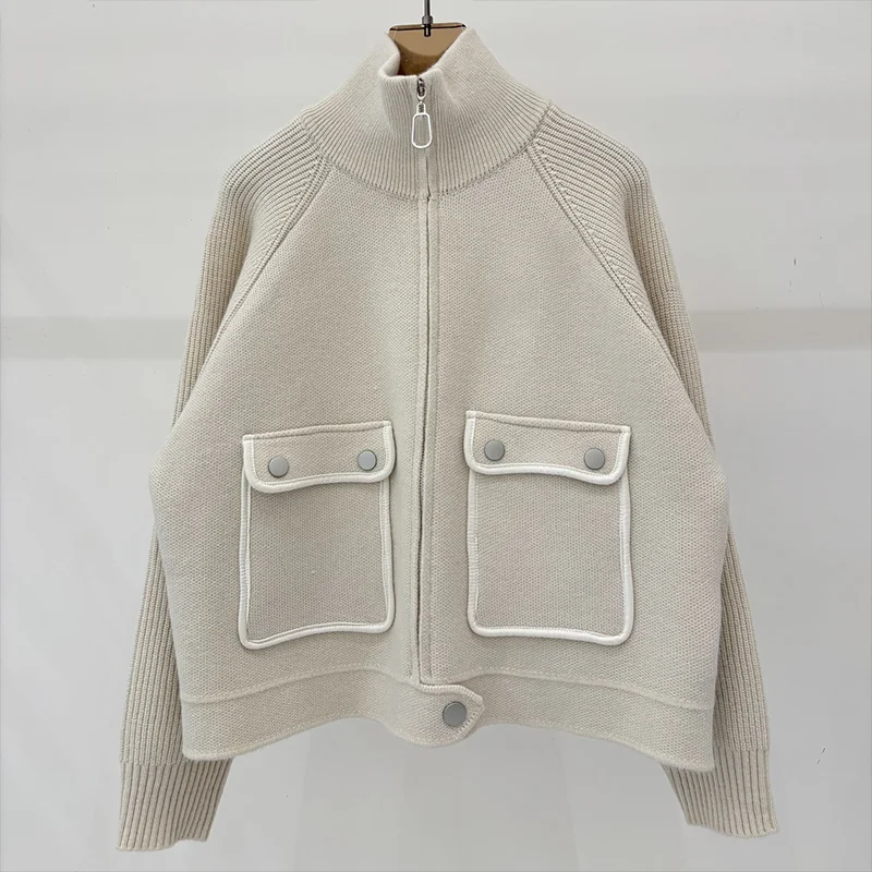 

High quality Embroidered Lettered woman Knitted Cardigan Sweater Outerwear Coat Spring/Summer New Collection 25120623