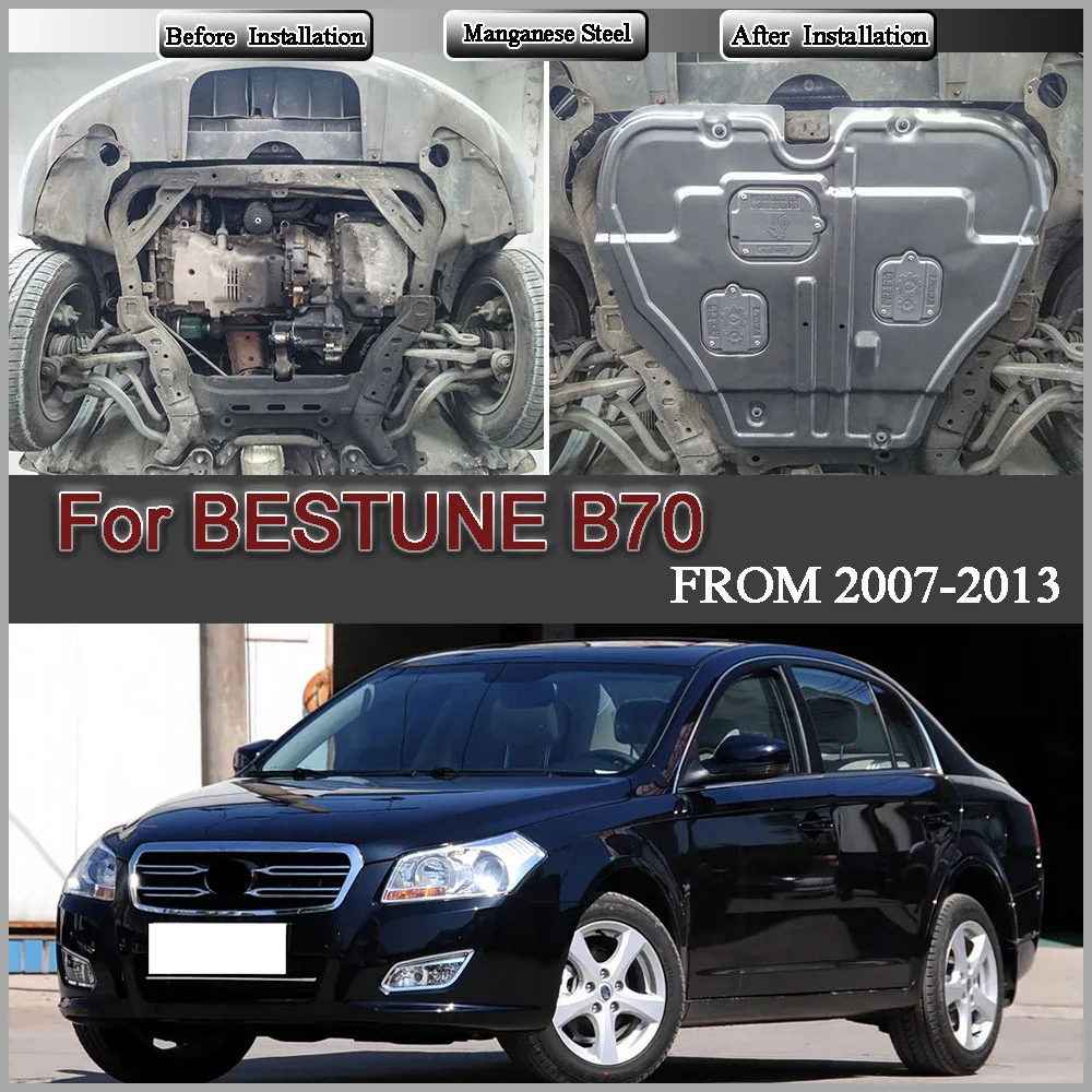 For BESTUNE B70 2007-2013 1.8L Car Accessories Black Under Engine Guard Mudguard Board Splash Shield Mud Fender Plate Panel