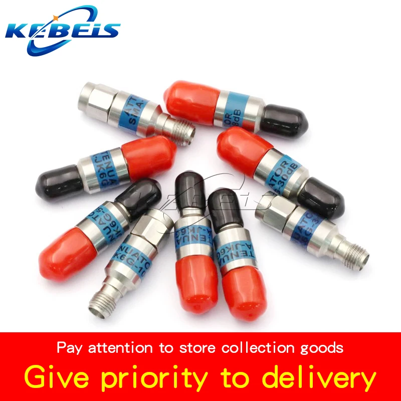 1PCS SMA Attenuators 2W DC-6GHz SMA Male to Female RF Coaxial Fixed Attenuator 1/3/5/6/8/10/15/20/30dBi 50ohm SMA Connectors