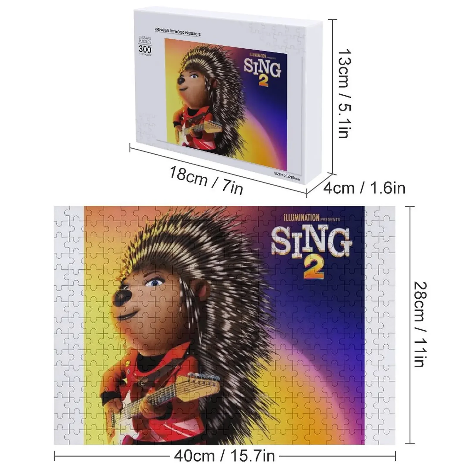فيلم يغني شخصيتين يلعب الجيتار ملصق بازل قطع مع صورة اسم مخصص ألعاب ألغاز خشبية مخصصة