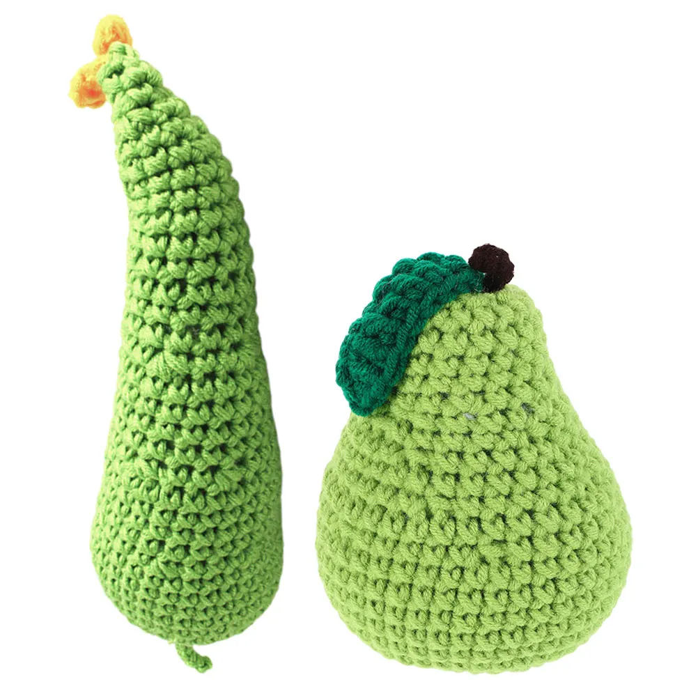 

1 set Artificial Fruits Pear Decor Photography Props Simulation Crochet Yarn Fruit Decoration Sturdy Reliable Versatile Use