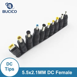Universal 5.5mmx2.1mm DC AC Power Adapter Tips Connector Kits for ASUS HP DELL Lenovo Thinkpad Laptop Power Supply Plug Jack Set