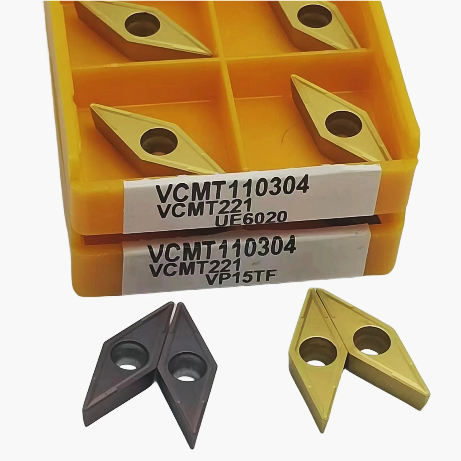 Herramienta de torneado y fresado CNC, inserto de carburo VCMT110304 VP15TF VCMT110304 UE6020