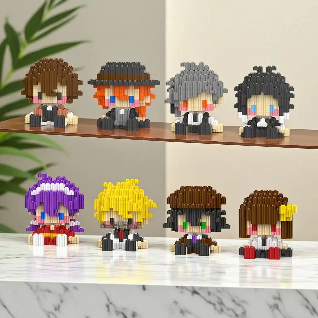 

Bungo Stray Dogs Building Blocks Dazai Osamu DIY Splicing Block Nakahara Chuuya Micro Building Block Nakajima Atsushi Toys Gifts