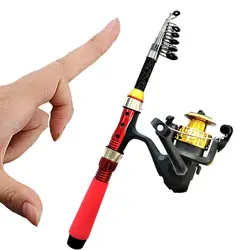 Mini Short Light Fishing Rod Portable 1.0m-2.3m Lure Rods Carbon Fiber Telescopic Retractable Ceramic Ring Fishing Equipment