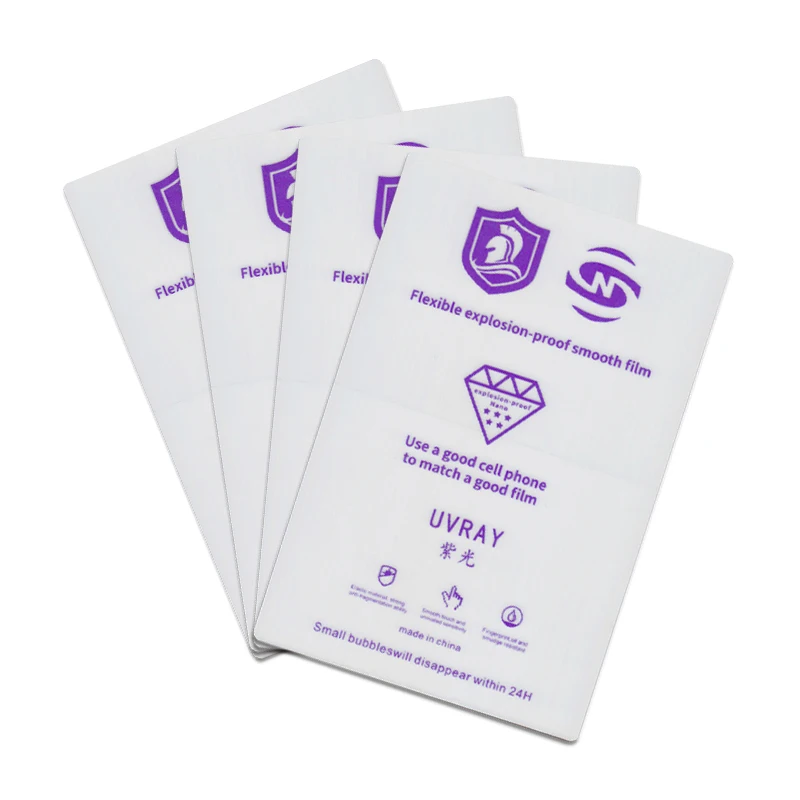 Vormir 50pcs TPU Purple Light Hydrogel Film Mirror Screen Protectors for Unlocked Cutting Plotter Machine Eye Protective Sheets