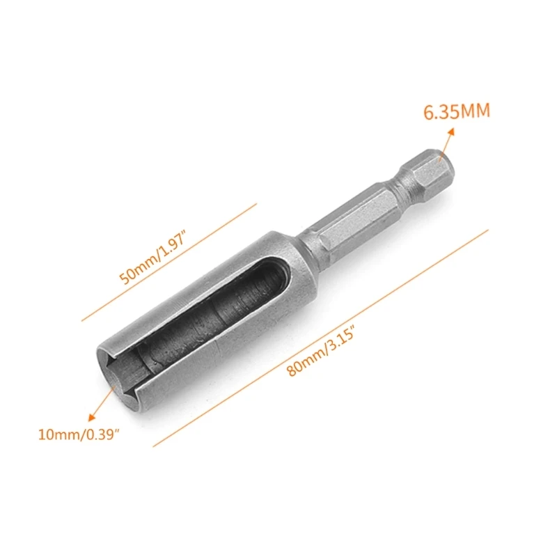 Llave para tuercas 80mm, adaptador llave eléctrica profunda, 1/4 pulgadas, envío directo