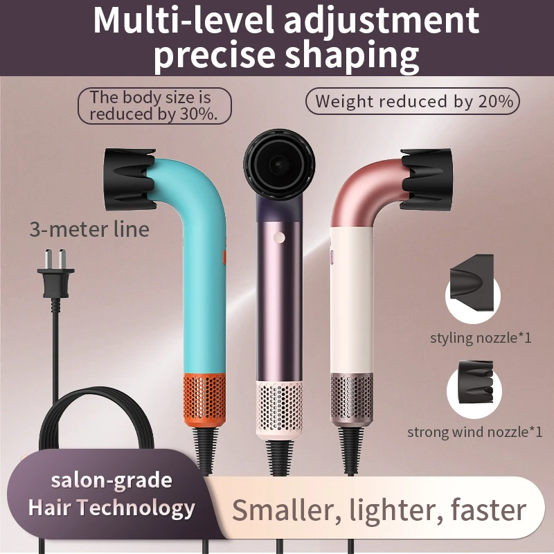 

Professional 5 in 1 Hair Dryer with Hot Cold Air Function Thermostatic Protect Hair Lightweight Portable Blow Dryer Fast Drying