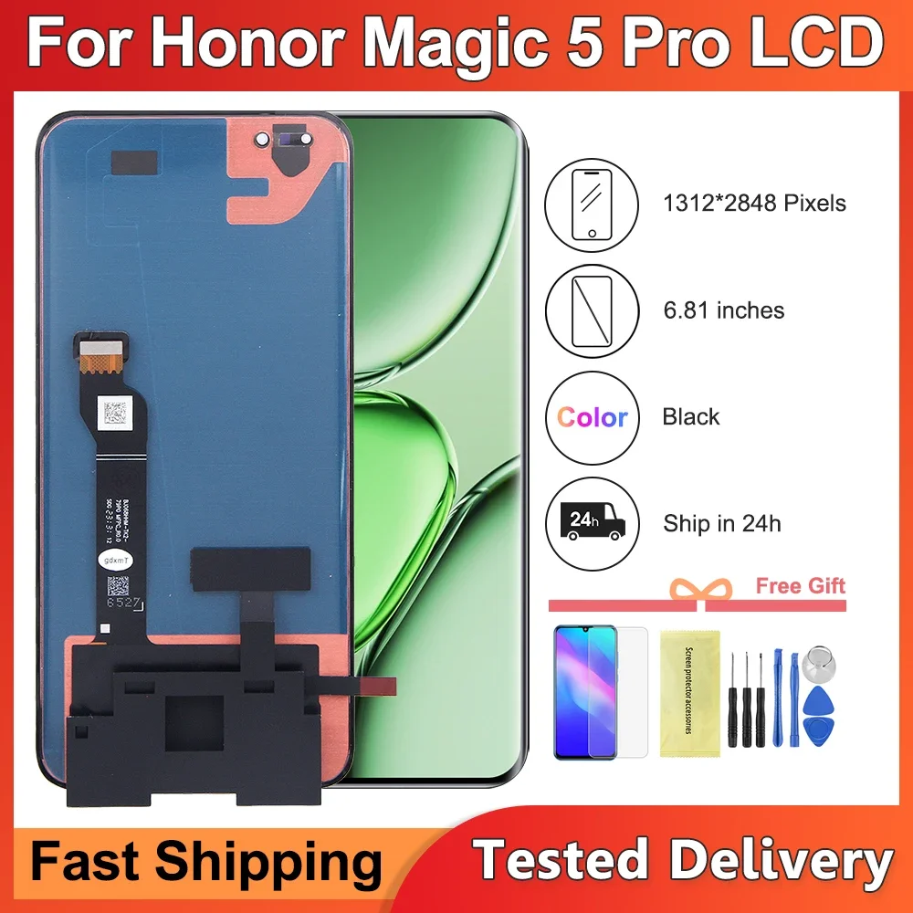 

6.81'' For Honor Magic 5 Pro LCD Display PGT-AN10, PGT-N19 Touch Screen Digitizer Assembly With Frame Replacement Parts