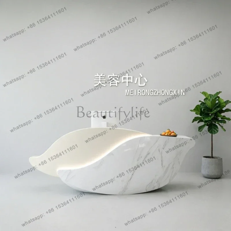 YJ Business Display Reception Desks Salon Modern Luxury Events Reception Desk Commercial Italian Bancone Da Reception Furniture