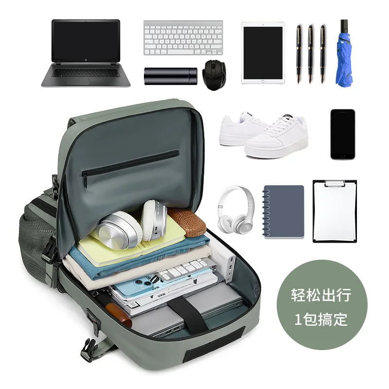 backpack, men's outdoor travel backpack, large-capacity messenger bag.