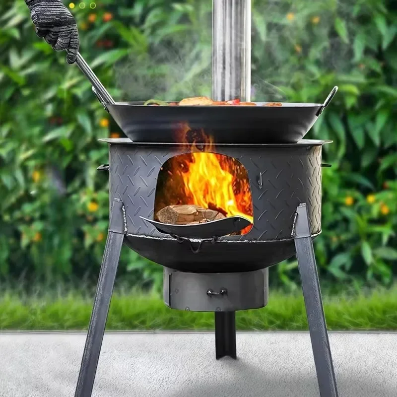 Outdoor Heaters Camping Wood Stove Garden Firewood Indoor Decorative Camping Stove Fireplace Interior Stufa A Pellet Furniture