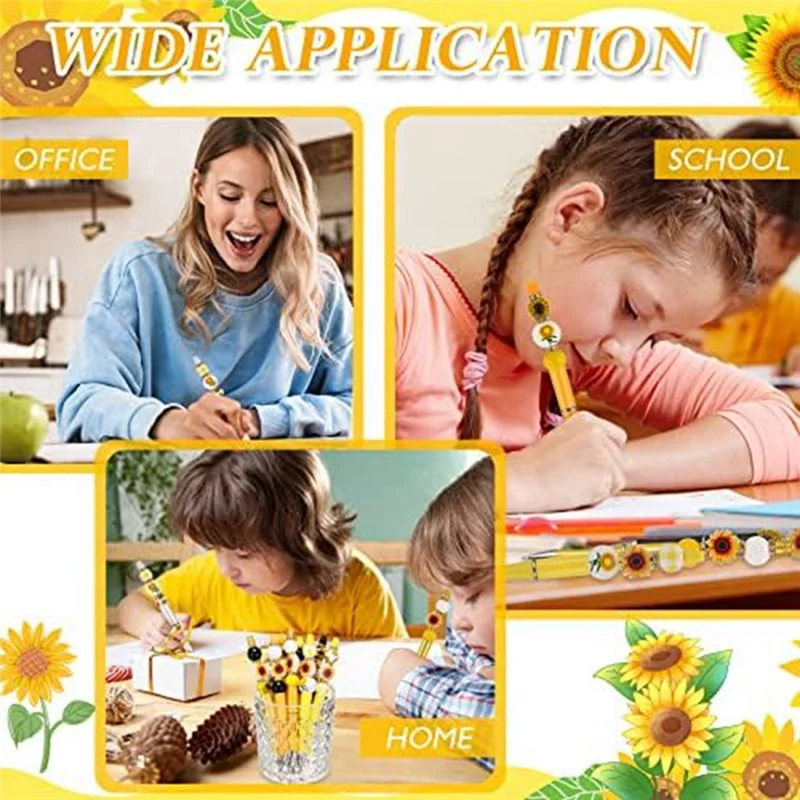 12 Pak Pena Manik-manik Plastik Pena Manik Aneka Manik-manik Kayu Set Manik-manik Spacer Kristal Manik-manik Bulat Pena Bolpoin Tinta Hitam Tahan Lama