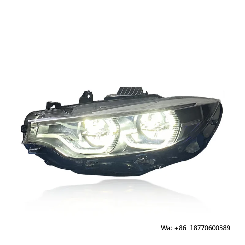 SJC Auto Car Part for BMW 4 Series F32 F36 F82 M3 F80 Headlight Assembly 2013-2020 New Design V2 Yellow/White LED  Headlight view 3