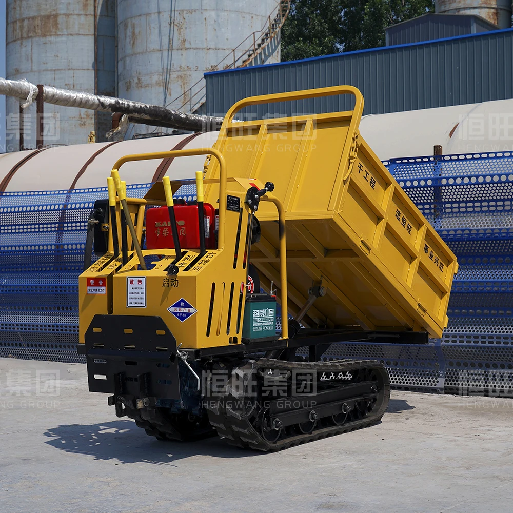 تخصيص الزاحف نقل صغير الزاحف شاحنة قلابة 0.5 طن الهيدروليكية تفريغ بستان مزرعة جميع التضاريس شاحنة قلابة صغيرة