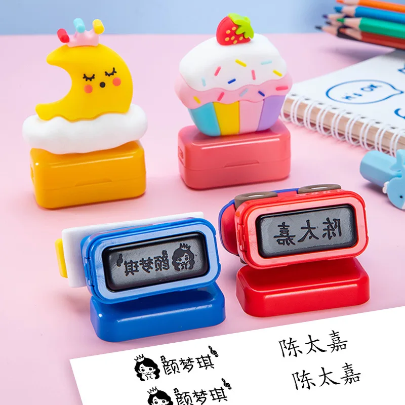 Name Stamp Clothing for Student Clothes Chapter Custom School Uniform Cartoon Pattern Style  Waterproof Wash not Faded Stamp