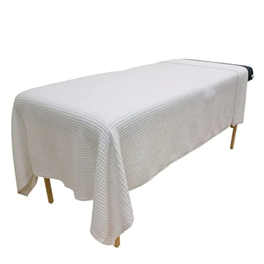 

Waffle Weave Massage Table Blankets - Soft and Stylish 50/50 Polyester-Cotton Blend - 66 by 90 Inch -Available in and