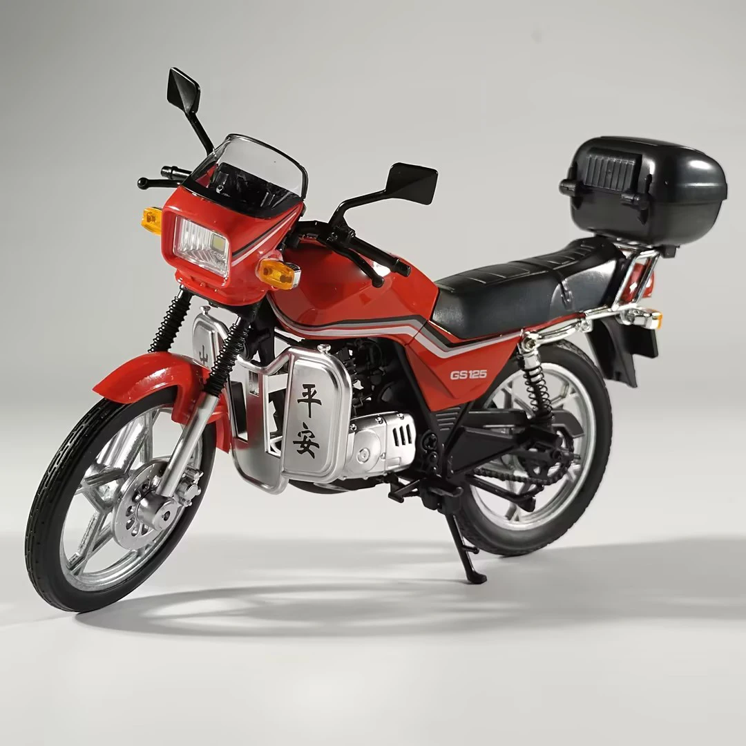 1:12 SUZUKI GS125 King Motorcycle Alloy Diecast Model Sound And