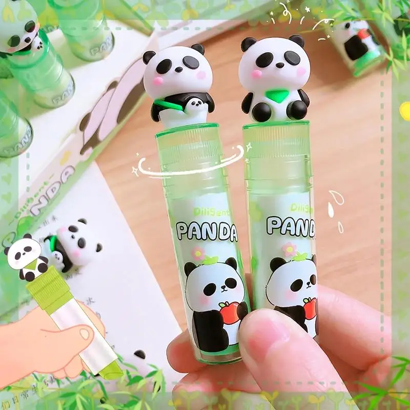 Kawaii panda Rotation  Erasers Children\'s pencil eraser Student  Tool Kids School Office Supplies Gift Creative Stationery