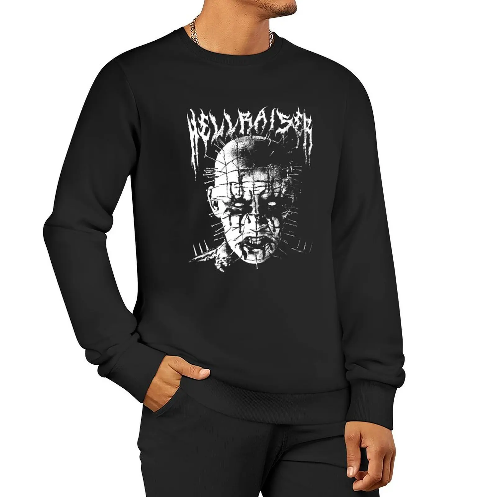 Black Metal Pinhead Pullover Hoodie men's clothes male clothes men's sweat-shirt mens designer clothes new sweatshirts