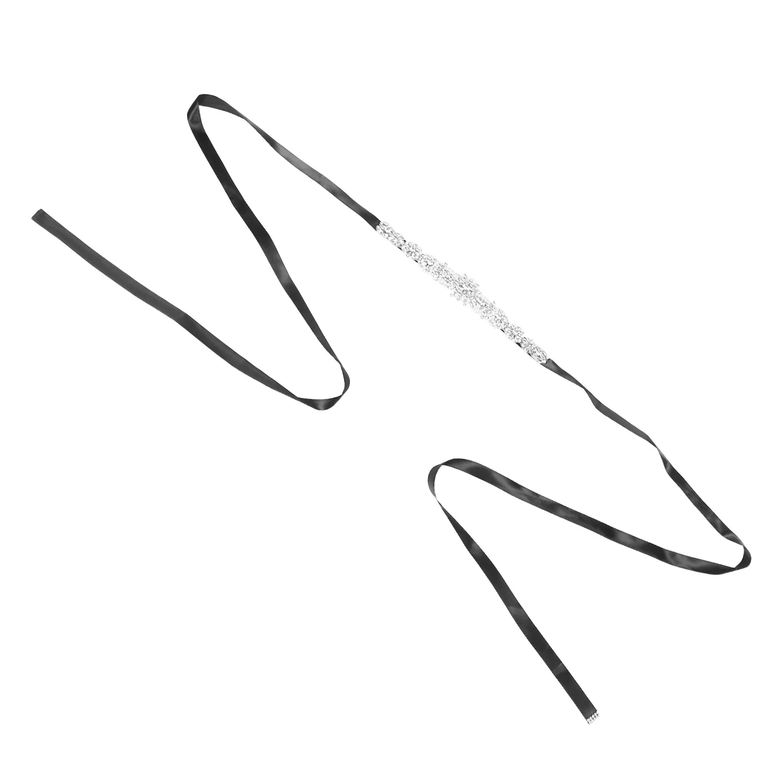 

Rhinestone Bridal Belt Crystal Wedding Dress Sash Adjustable Waist Sash for Bride Elegant Bridal Occasion Rhinestone Belt Black