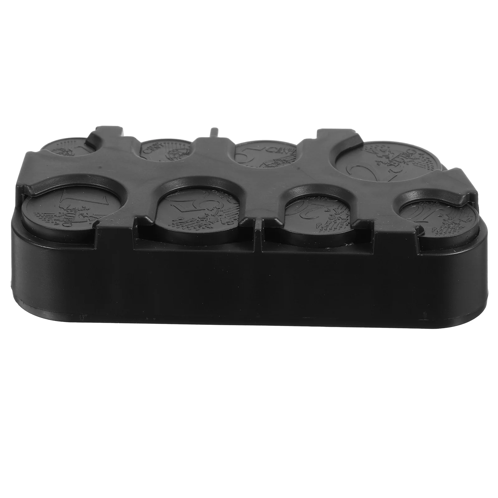 

Plastic Coin Holder Large Capacity Waterproof Black Portable Coin Box Storage Container for Collectors Vehicle Coins Organizer