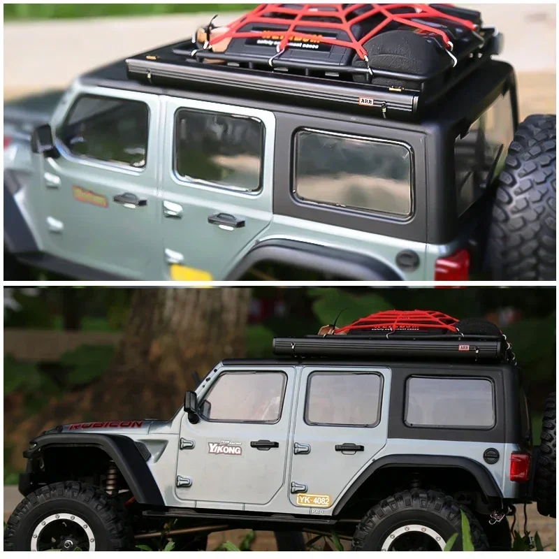 GGRC Simulation Side Roof Top Tent Shade Awning Rain Canopy Sunshade Camping Tent For 1/10 RC Crawler Car AXIAL SCX10 TRAXX