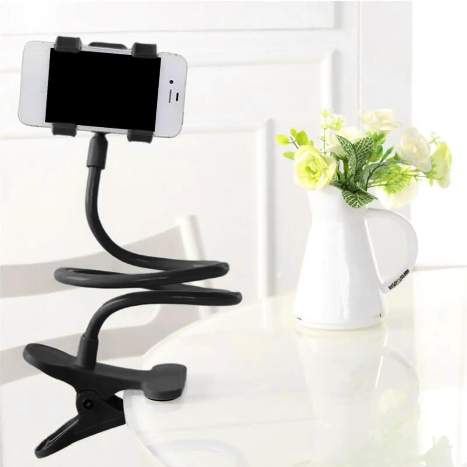 50CM Einstellung Handy Clip Auf Ständer Halter Mit Griff Flexible Lange Arm Schwanenhals Faul Halterung Clamp Für Smartphones – Detail 10