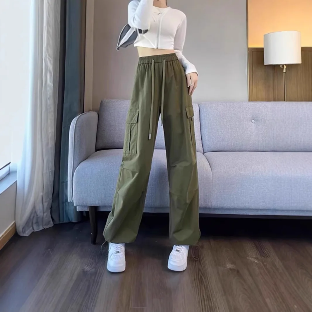 Overalls Women's 2025 New Spring and Summer Loose High-waisted Wide-leg Sweatpants