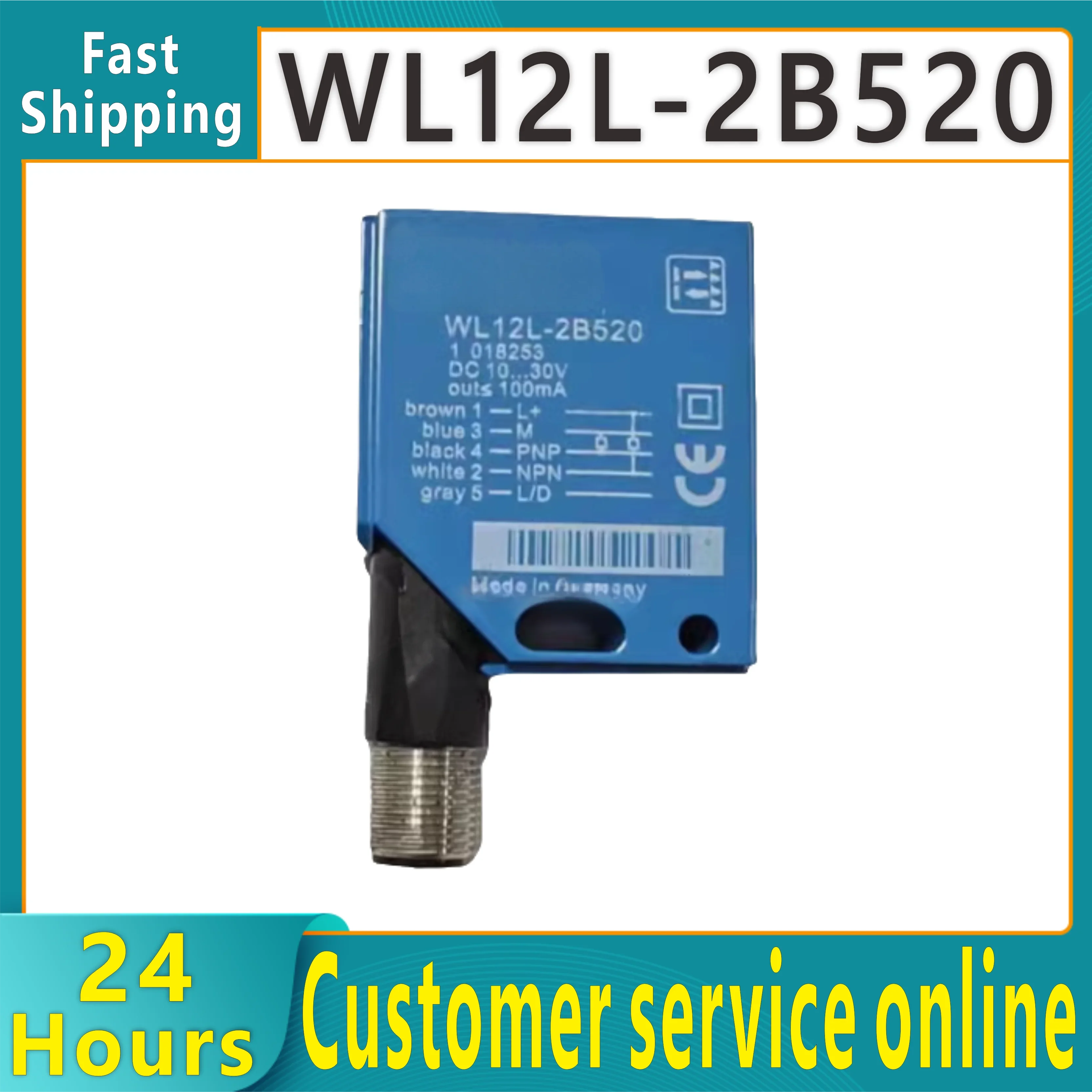 

Новый оригинальный зеркальный отражающий фотоэлектрический датчик WL12L-2B520 WL12L-2B530