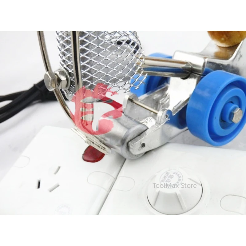 Mesin jahit veneer portabel untuk pengerjaan kayu, tipe kepala benang ganda, mesin veneer industri untuk penyambungan veneer.