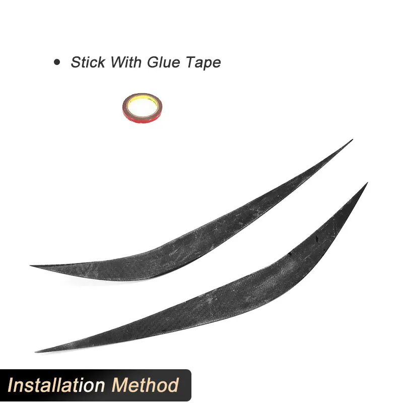 Carbon Fiber Headlight Eyebrows Eyelids Trims For BMW 4 Series F32 F33 F36 F82 F83 M4 F80 M3 2014-2019 Car Front Lamp Eyebrows