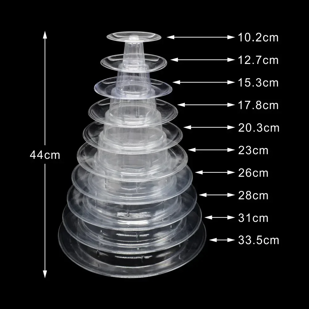 4/6/10-Tiers Macaron Display Stand Cupcake Tower Rack Cake Stands PVC Tray for Wedding Birthday Cake Decorating Tools Bakeware