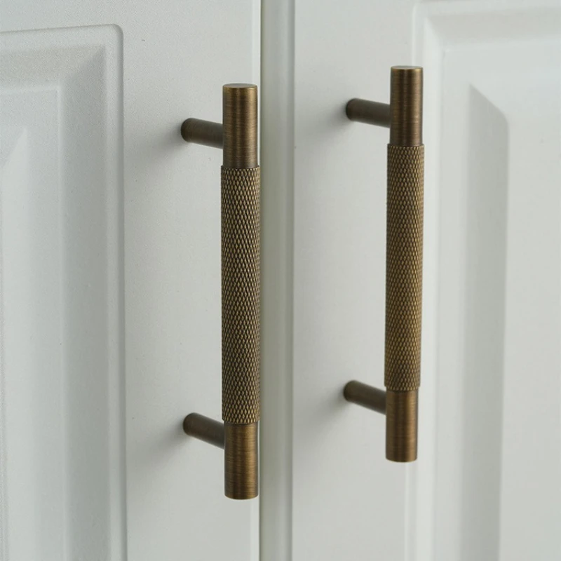 Antique Bronze Color Door Knobs Solid Brass New Chinese Style Furniture Hardware Concealed Pull Handle for Cabinet Drawer Door 5