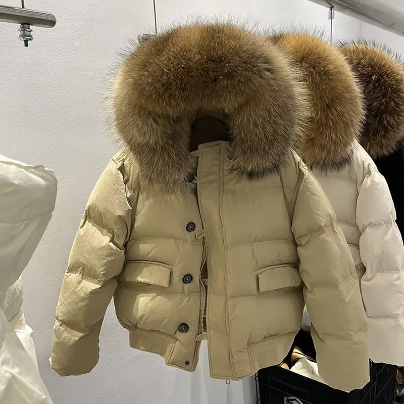 -25℃ Teen Girl Boy Jacket Winter Long Solid Color Waterproof Thick Warm Hooded Parkas For 5-14Y Kids Fur Collar Cotton Coats