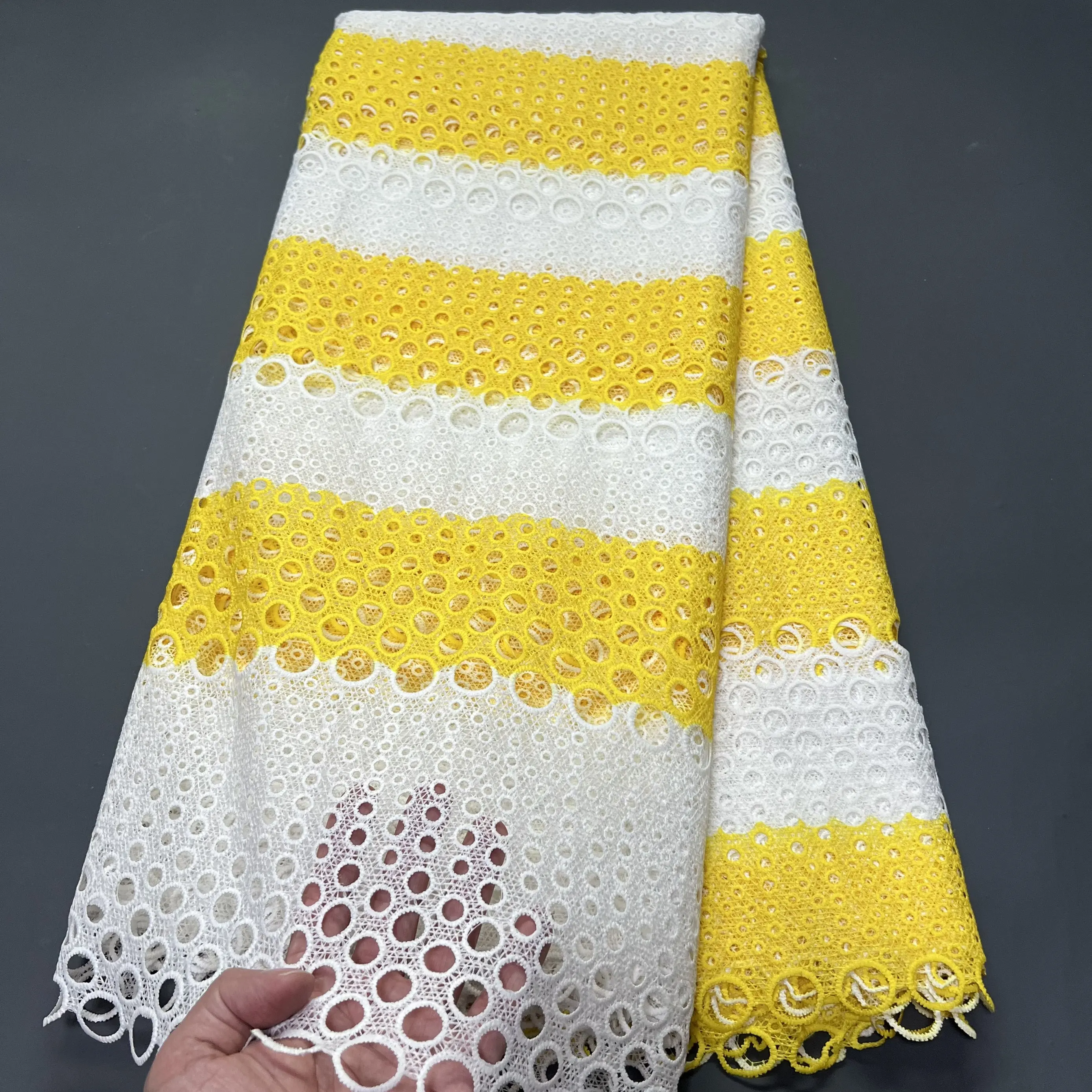 

African Nigerian Tulle Lace Fabric, Cotton Wedding Party Dress, Sequins for Sewing, Embroidery, High Quality, 5Yards,zj036/zj037