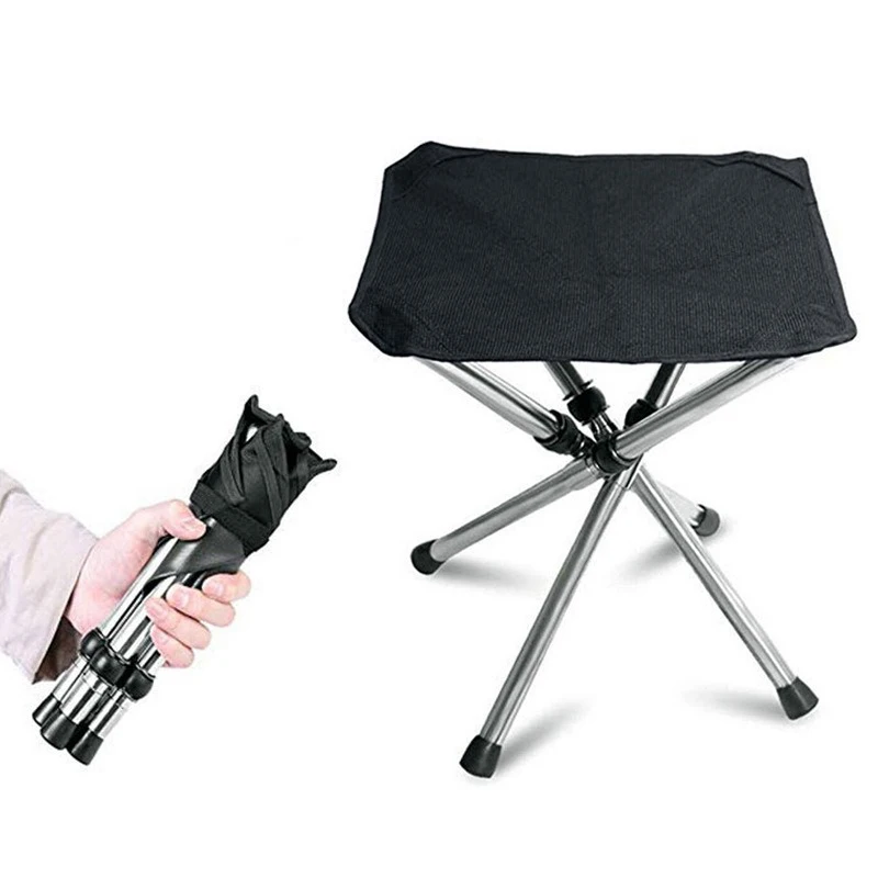 Outdoor Fishing Chairs Bench Telescopic Folding Stool Portable Camping Stool Stainless Steel Lightweight Chair